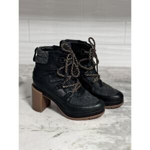 Sorel Women’s Black Waterproof Lace Up Ankle Boots Size 7